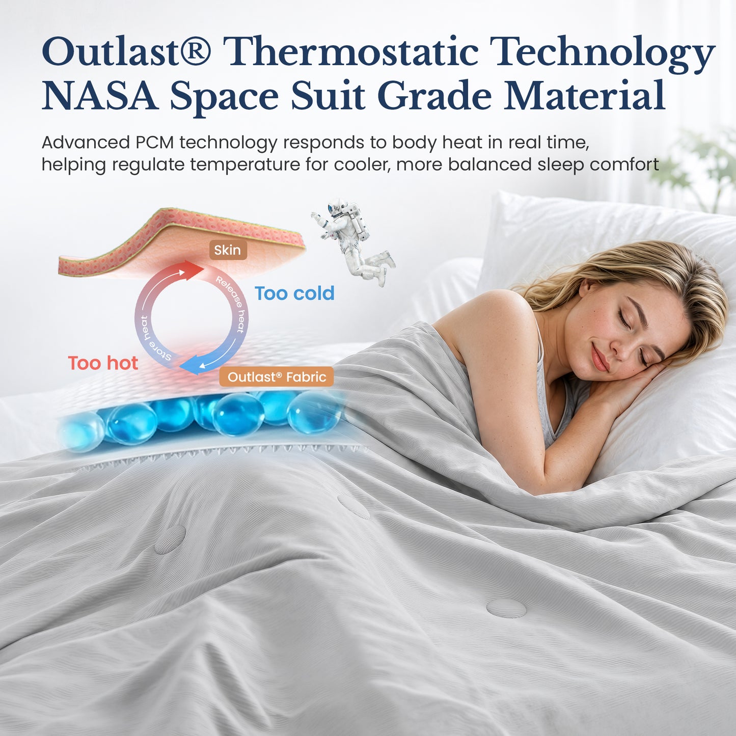 Outlast® Striped Cooling Comforter
