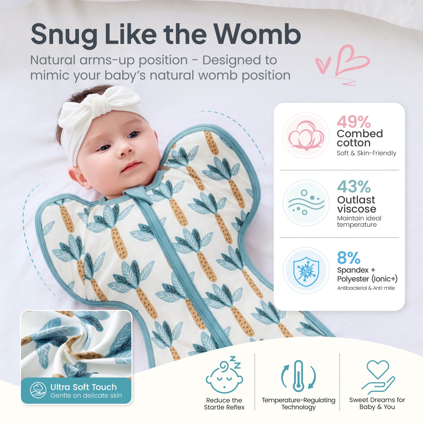 Outlast® 2-in-1 Convertible Cuffs Swaddle Sleep Bag