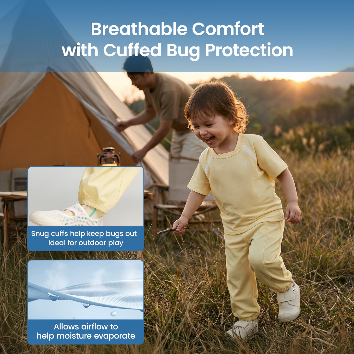 3-Pack Toddler Cooling Jogger Pants UPF 50+