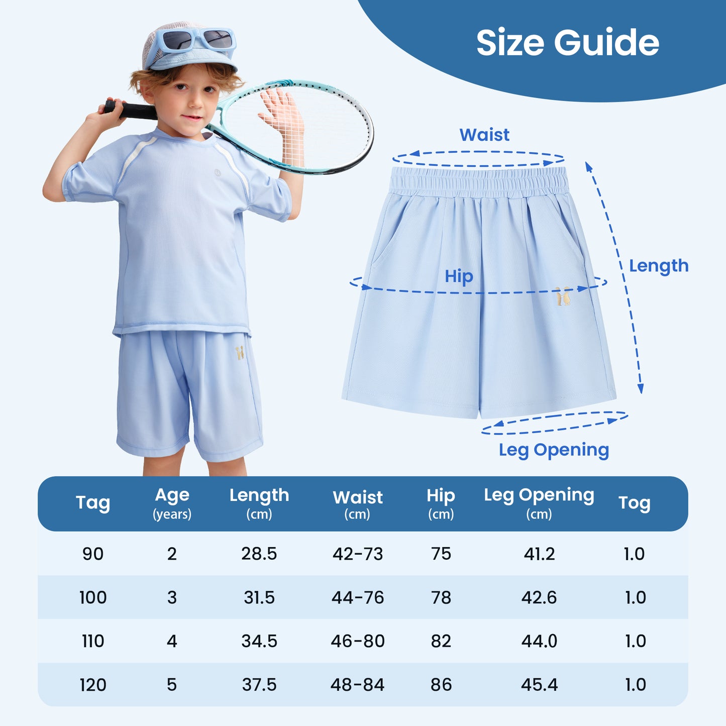 3-Pack Toddler Cooling Shorts UPF 50+