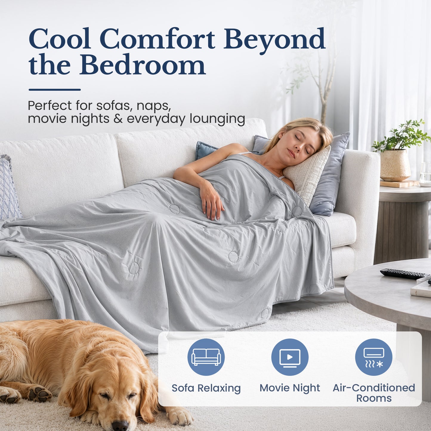 Outlast® Striped Cooling Comforter