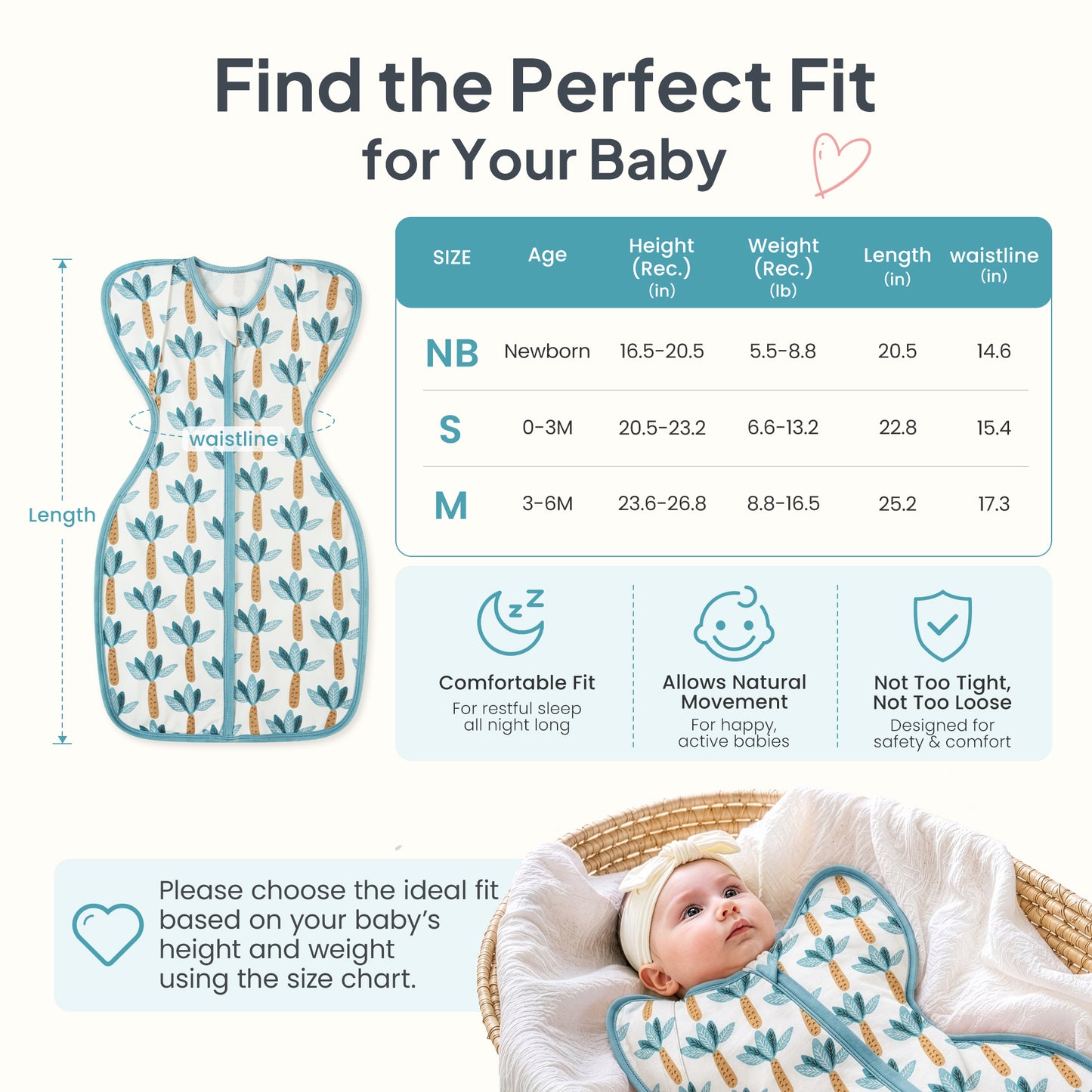 Outlast® 2-in-1 Convertible Cuffs Swaddle Sleep Bag